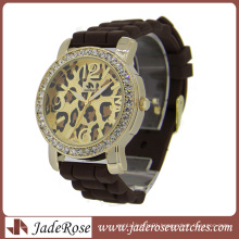 Leopard Pattern Fashion Quartz Silicone Wrist Watch